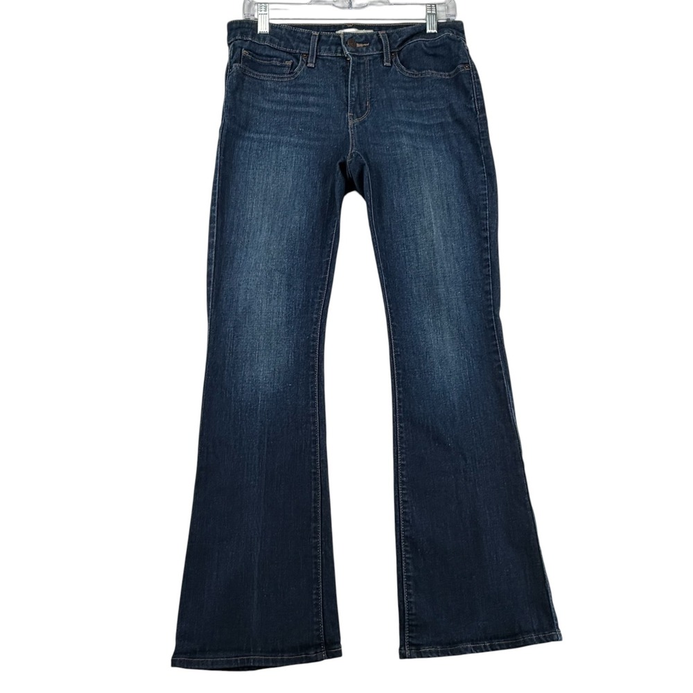Levis 715 Bootcut Jeans Womens Size 30 Dark Wash Blue Denim Stretch Mid Rise